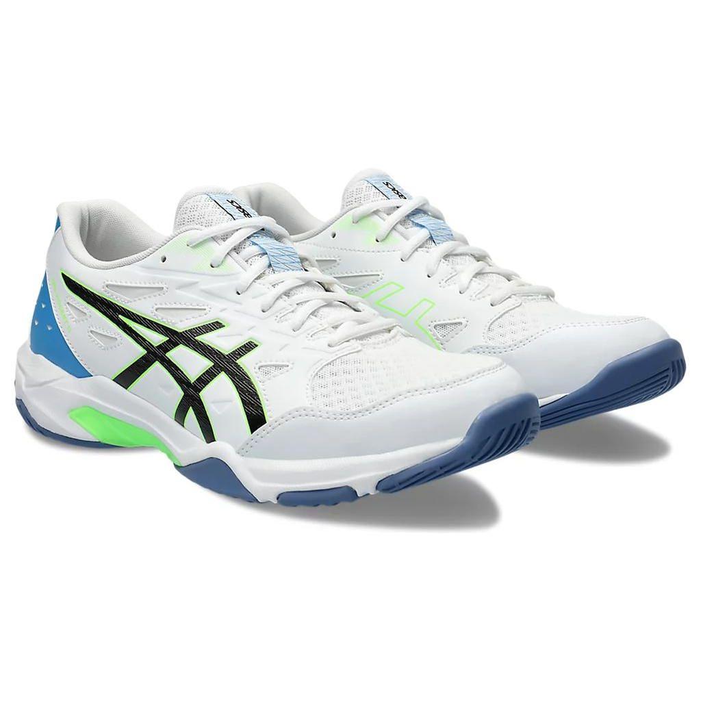 Asics Gel Rocket 11 White Blue Lime Men Sneakers Lime-Burst 1071A091-102