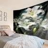 Golden Lily Bloom Tapestry Room Decoration Wall Hanging for Living Room Bedroom, dormitory, Birthday and Christmas gifts