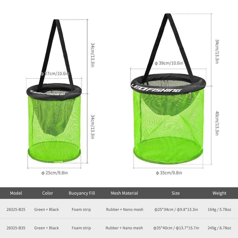 Quick Dry Underwater Net Pocket Foldable Design Live Fish Storage Cage  Boat Fishing