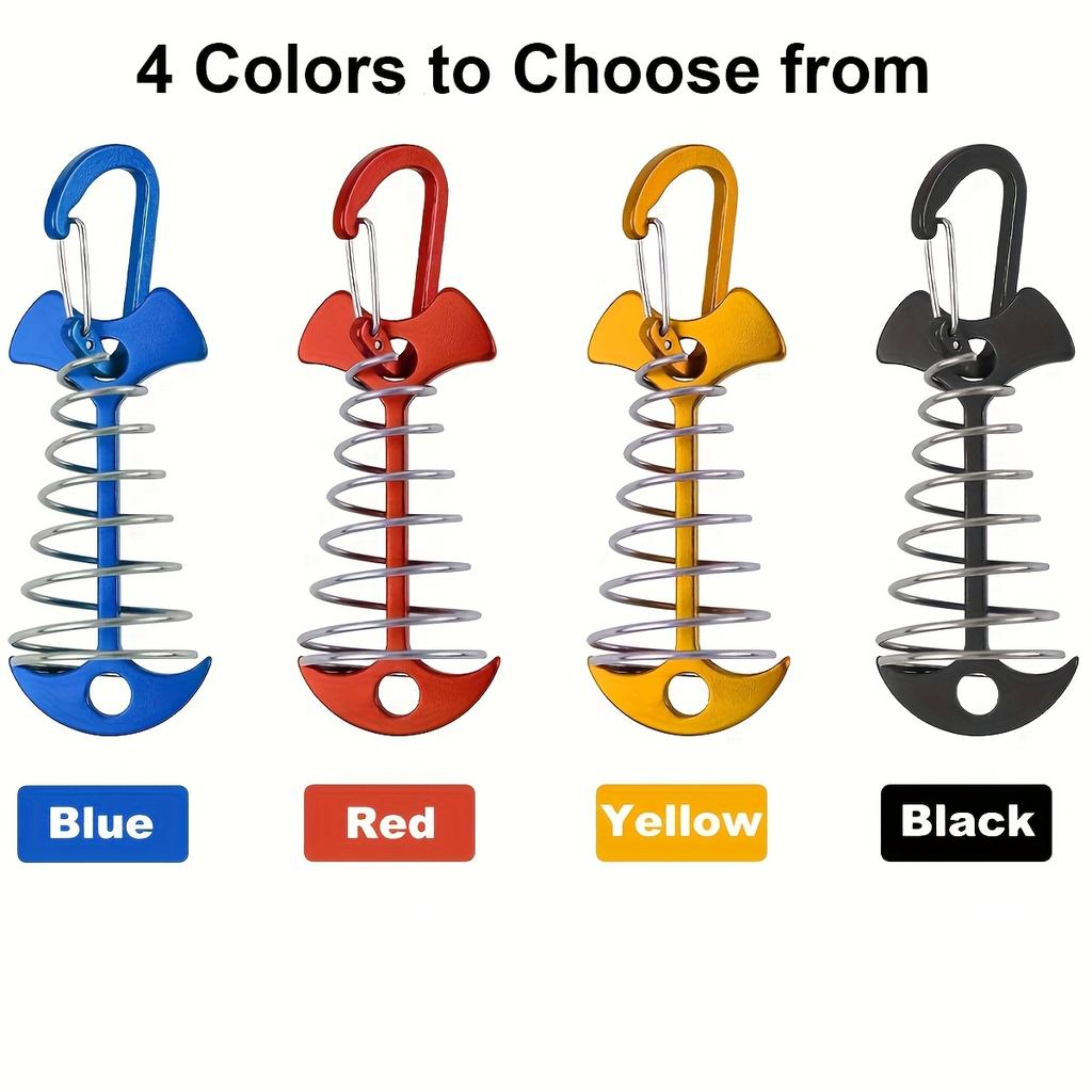 Fishbone Shape Tent Stakes Pegs With D Shaped Buckle Windproof Tent Anchor Nails Outdoor Camping Tent Fixed Accessories For Deck