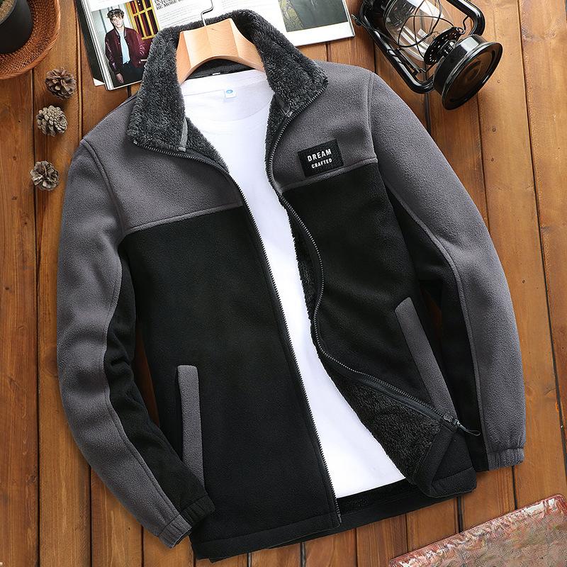 Куртка мужская повседневная осенне-зимняя, свитер мужская флисовая утолщенная флисовая куртка
