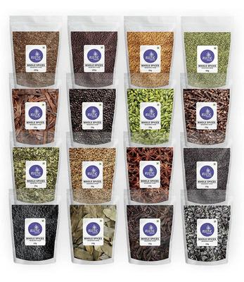 Rustic Nature Whole Indian Garam Masala Combo Pack из 16 специй (500 г) набор специй, приправ