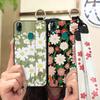 Oil Painting Waterproof Phone Case For Blackview A60 Pro Flower Durable Shockproof Phone Holder Wristband Fashion Design