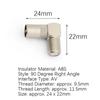 90 Degree Antenna Right Angled Satellite Coax Connectors Aerial Male Adapter F Female To TV Male