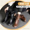 2025 Popular Versatile Leather Martin Boots Women's Shoes Autumn and Winter Short Skinny Boots Brown Maillard Knight Boots