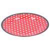 12PCS Salad Plate HighGrade Imitation Porcelain Dinnerware Tableware for Home Use(Red Dot )