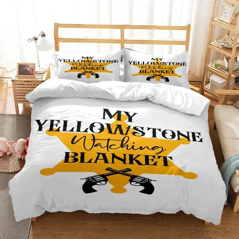 Постельное белье Yellowstone Fashion с цифровой печатью, комплект: пододеяльник, одеяло, кровать, односпальный, полуторный, двуспальный, королевский, молодежный, детский, для девочек, для мальчиков, подарок