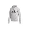 Adidas Large Logo Print Pullover Hoodie Men Tops Gray DH9017