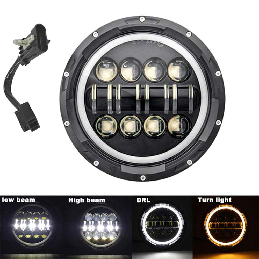 7-дюймовая светодиодная фара для мотоцикла с адаптером для Harley Touring Ultra Classic Electra Street Glide Road King Yamaha