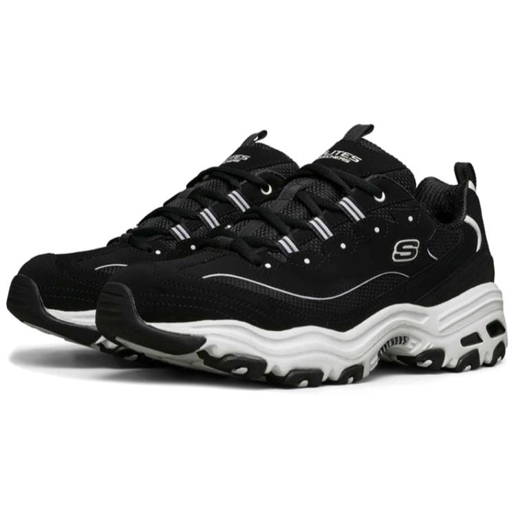Skechers D'lites Running Shoes Black/White 52675-BLK