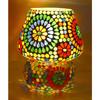Mushroom Shaped Mosaic Glass Lamp for Home/Office/Festival Decoration (Bulb Not Included.)   ( 17 Cm)
