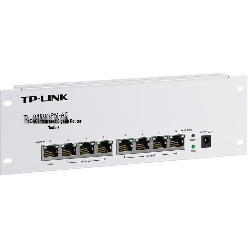 TP-LINK Gigabit 8-Port PoE Router Module with AC Management CN plug (adapter included)