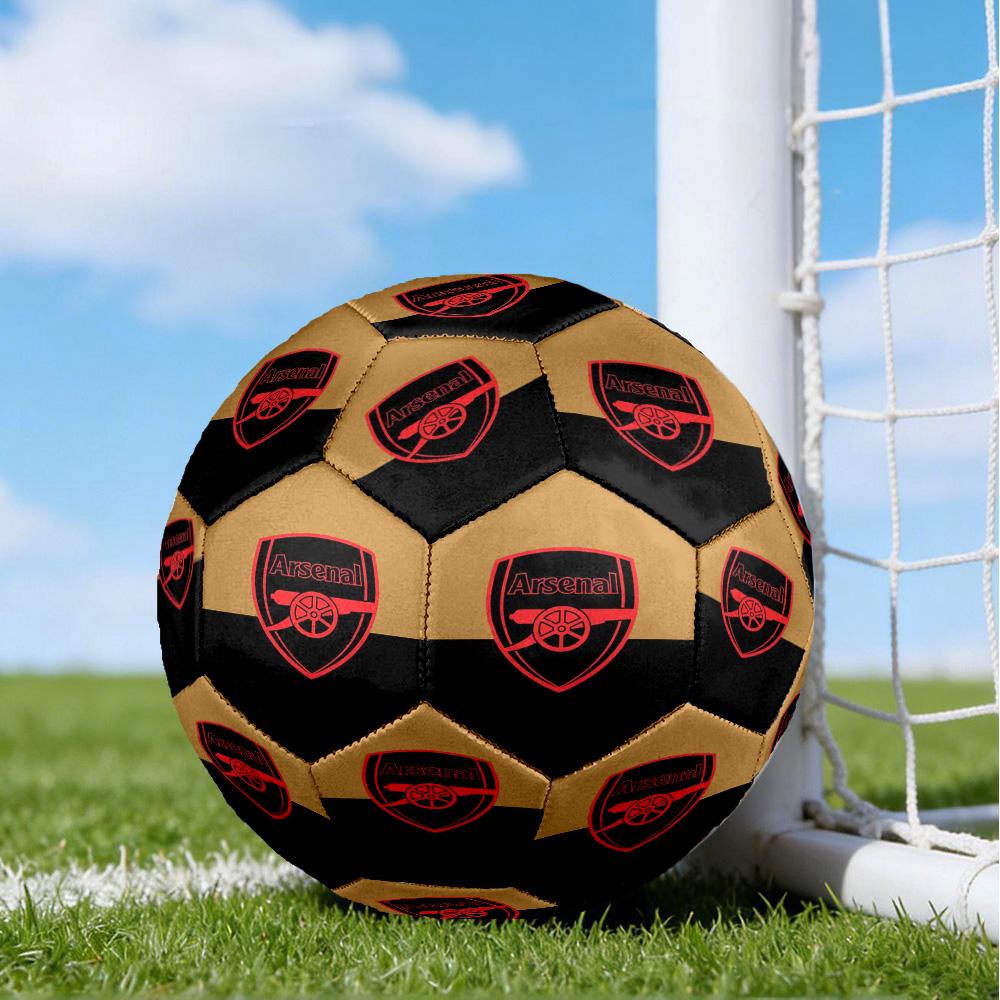 Arsenal Football Club Crest Printed Size 5 Soccer Balls, High-Quality, Anti-Slip, Protective Football, A Unique Gift , Birthdays, Christmas Gifts