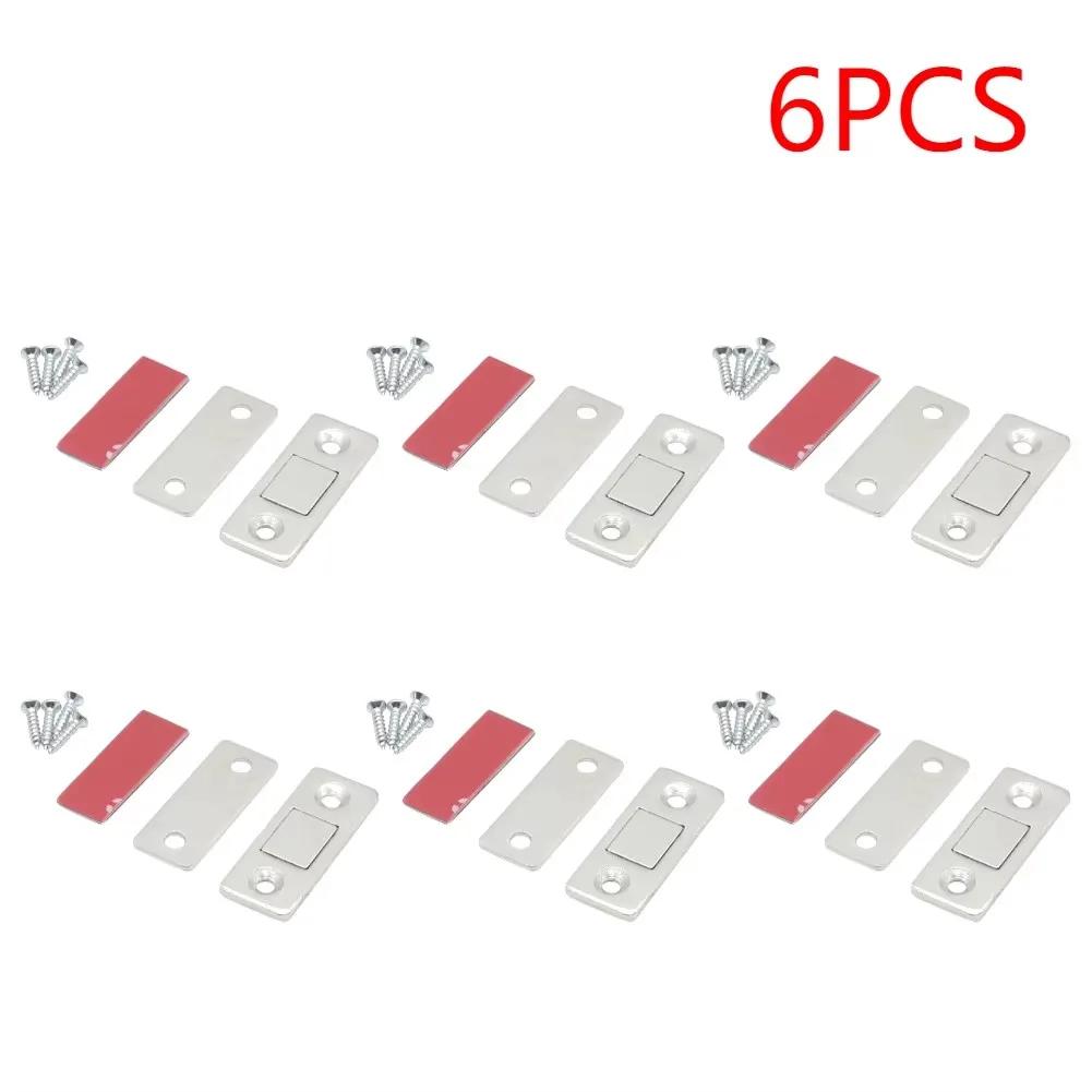 Magnetic Cabinet Catches Door Stops Magnet Invisible Soft-Catch Ultra-Thin Hidden Door Closet with Screw for Furniture