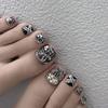 Насадка Pedi для искусственного ногтя Varna Pedicure, P-216, роскошный черный твид, 1 шт.