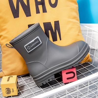 Оригинальные британские женские дождевые ботинки модные женские ботинки для ходьбы по воде утолщенные нескользящие водонепроницаемые резиновые ботинки трендовые галоши водные ботинки
