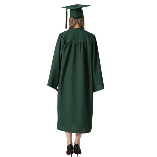 1 Set Unisex Graduation Robe Hat Set Front Zipper Loose Tassel 2024 Year Tag College Bachelor Doctor Master Graduation Ceremony Gown Cap Tassel Set