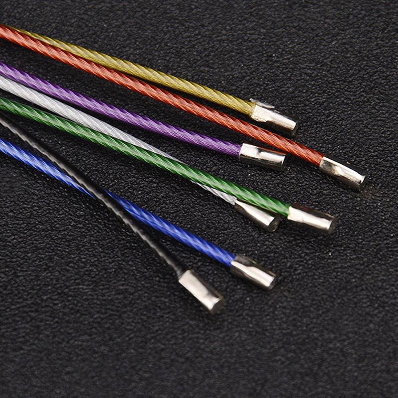 5шт проволочный трос кабель брелок из нержавеющей стали веревка красочный винтовой замок брелоки веревка