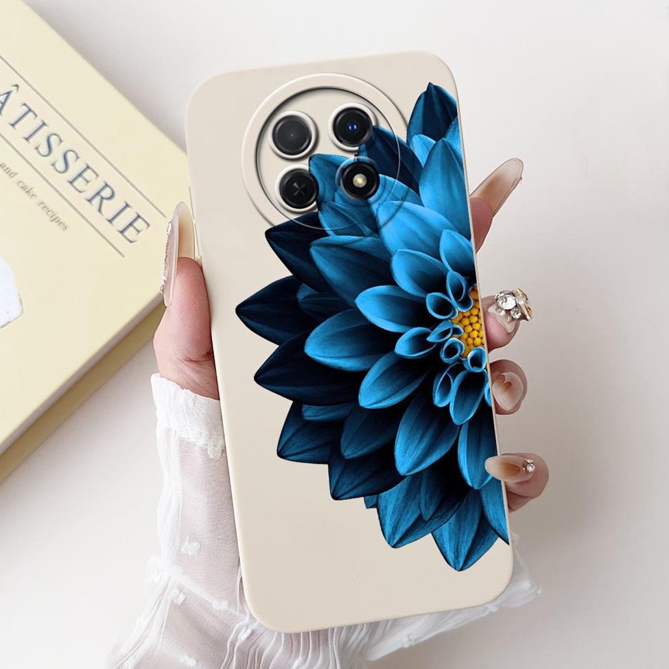 For Realme 12 5G Case For Realme 12X 5G Cover RMX3998 Luxury Fashion Flowers Kawaii Girl Cute Cat Shockproof Phone Case Funda