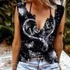 Women Tanks Sexy V Neck Sleeveless Summer Tops Vest 3D Love Print Cool Lightweight Tops