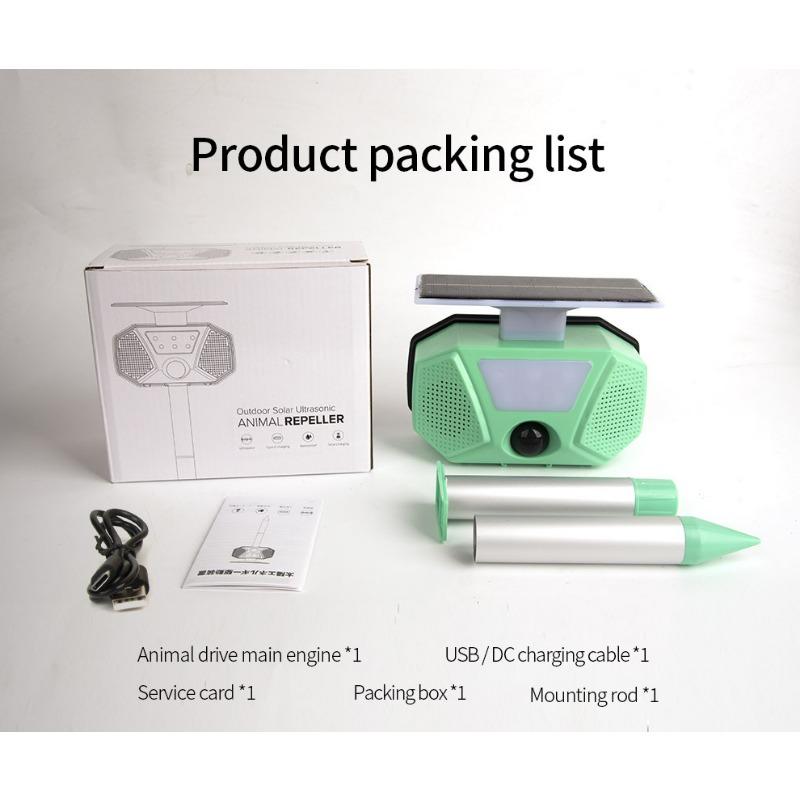 Солнечный отпугиватель животных, инвертор, ультразвуковой отпугиватель мышей, многофункциональный отпугиватель собак, отпугиватель птиц, IP66, водонепроницаемый