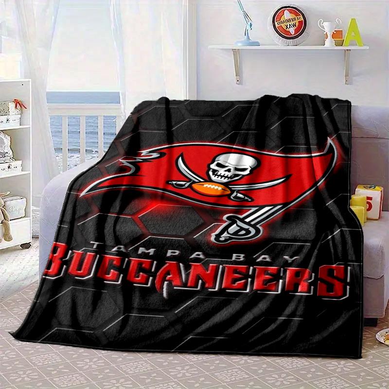 Buccaneers Team Spirit Portable Blanket/Soft Blanket Bedding Blanket Suitable for Travel Camping Living Rooms Offices Sofas Fan Gifts