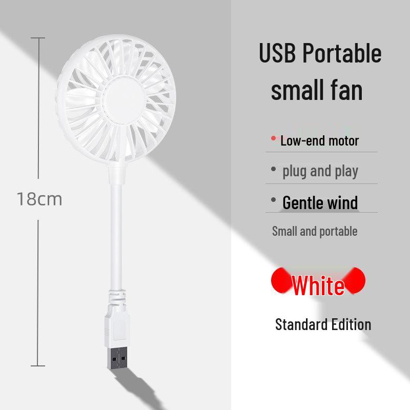 Портативный USB ручной вентилятор: Тихий, Миниатюрный и Совместимый с Power Bank для Офиса, Общежития и Использования на Открытом Воздухе