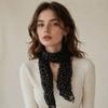 Cotton Linen Polka Dot Scarf Wrinkle Twisted Women's Neckerchief  Clothing Accessories