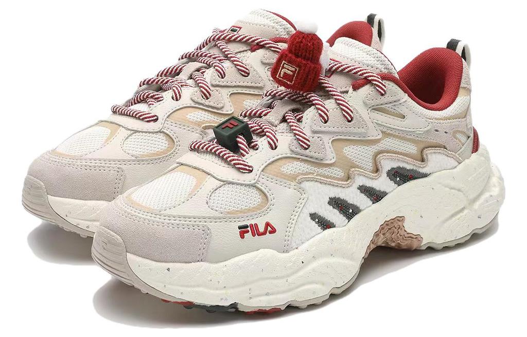 Women's Sneakers FILA Fern Sneakers XMAS Low top Chunky Sneakers Women's Beige Red
