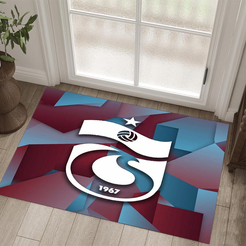 Trabzonspor FC Design Crystal Velvet Carpet Cozy Non?Slip Printed Rug For Bedroom Living Room Entrance