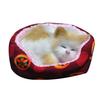 3D Simulation Sleeping Cat Nesting Cage Plush Doll Home Decoration Kids Gift