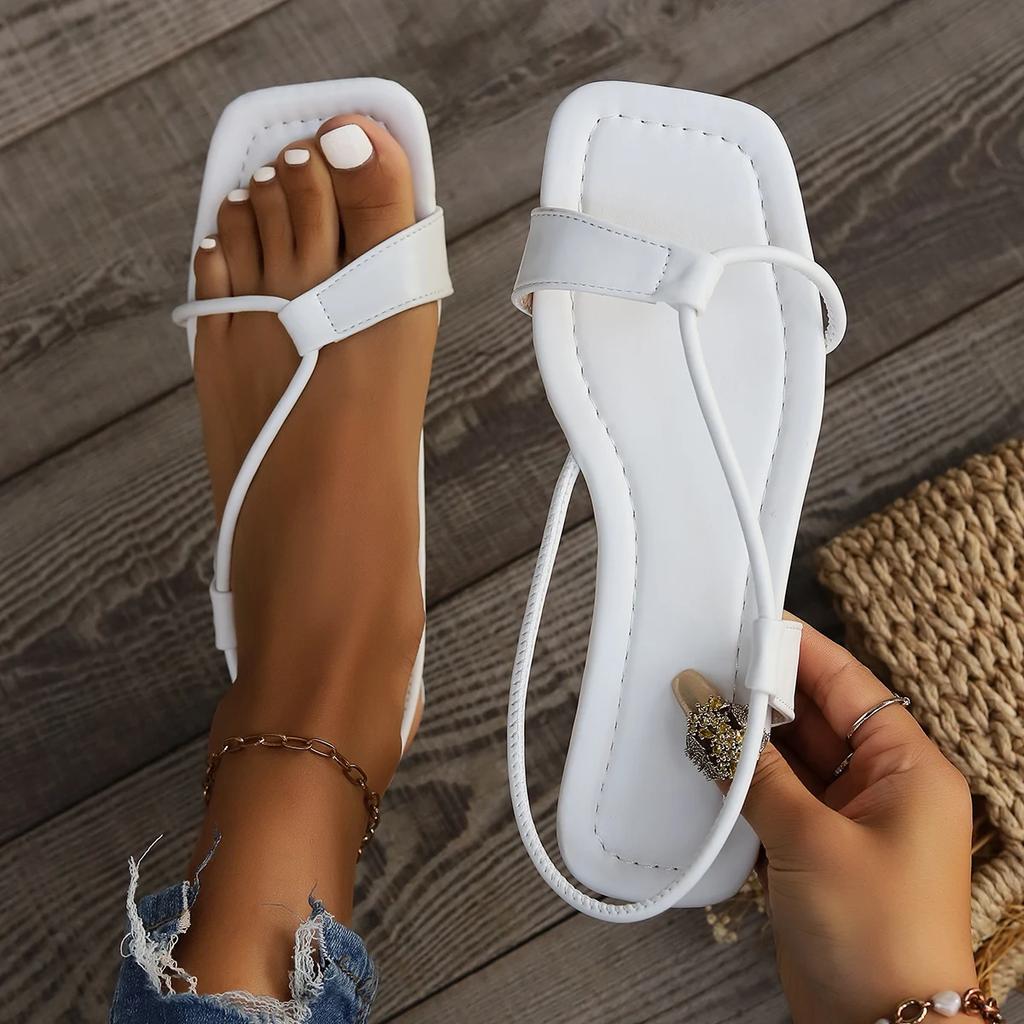 Женские сандалии Новые летние пляжные сандалии для ног, универсальные повседневные женские сандалии, плоская обувь для женщин Zapatos De Mujer