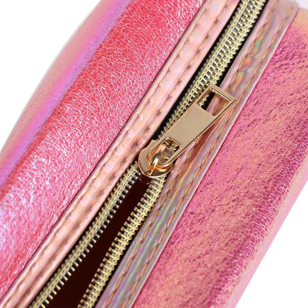Fashion Mermaid Pattern PU Leather Cute Lovely Cosmetic Bag Laser Bag Makeup Bag Storage Bag
