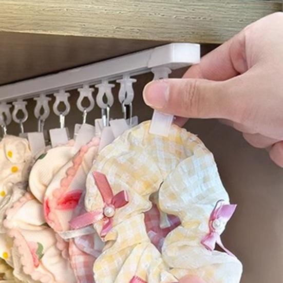 Подвеска-органайзер для резинок для волос с 20 зажимами, держатель для хранения аксессуаров для волос, для шарфов, бантов для волос, повязок