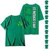 St. Patrick's Adult Green Crew-neck Short-sleeved Printed Green Three-leaf T-shirt