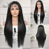 Women's Fashion 13x4 Lace Front Wigs Black/Golden/Blonde Synthetic Long Straight Wig with Baby Hair for Women 180 Density