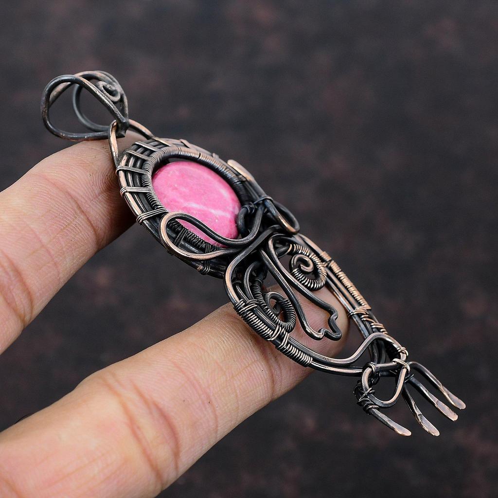 Подвеска Тулит, подвеска из медной проволоки, подвеска с драгоценным камнем, уникальный стиль, подвеска из медной проволоки, ювелирные изделия ручной работы, подарки на помолвку