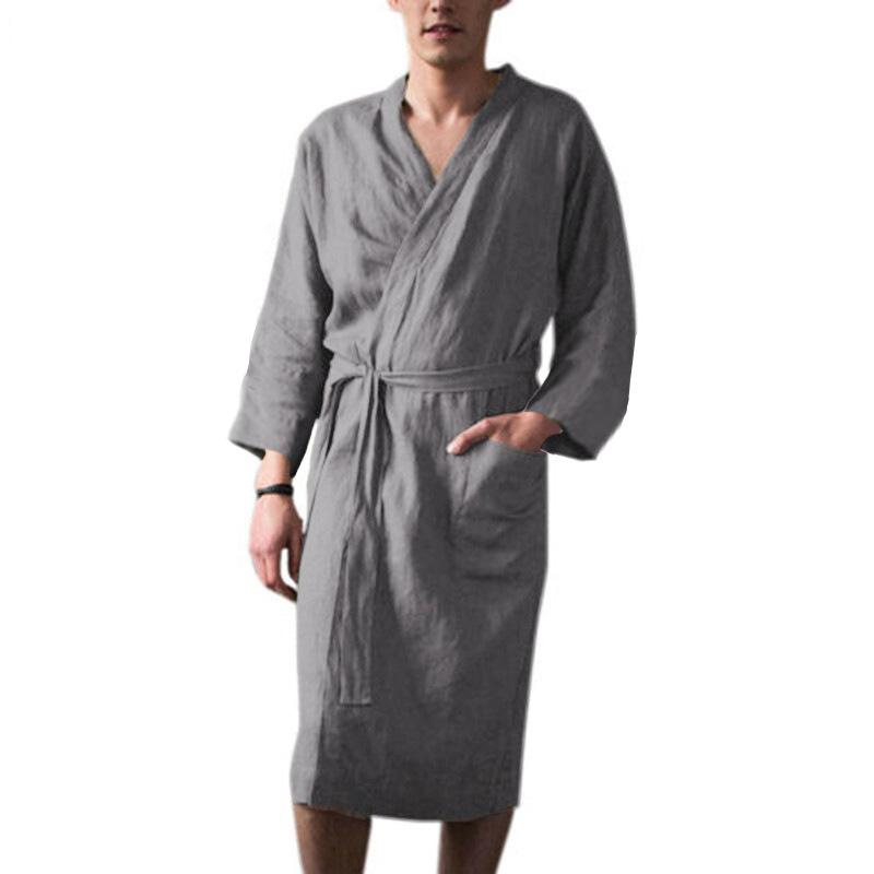 Men's Spring/Summer Three-Quarter Sleeve Muslim Robe