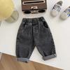 Spring Autumn Children's  Casual Pants Solid Color Infants Baby Pants Jeans Casual Pants Baby Boys Denim Pants
