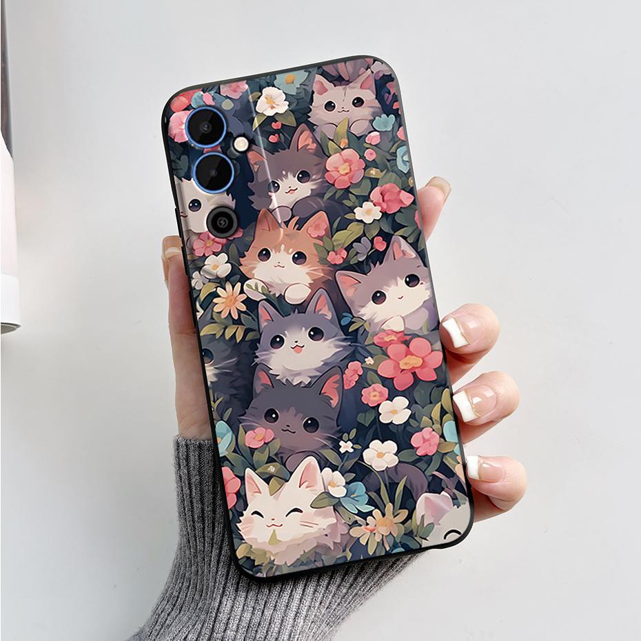 Чехол для Tecno Pova Neo 2 Pova Neo2 LG6n Черный ТПУ Мягкий Силиконовый Чехол для Телефона Для Tecno Pova Neo 2 Coque Защитный Fundas