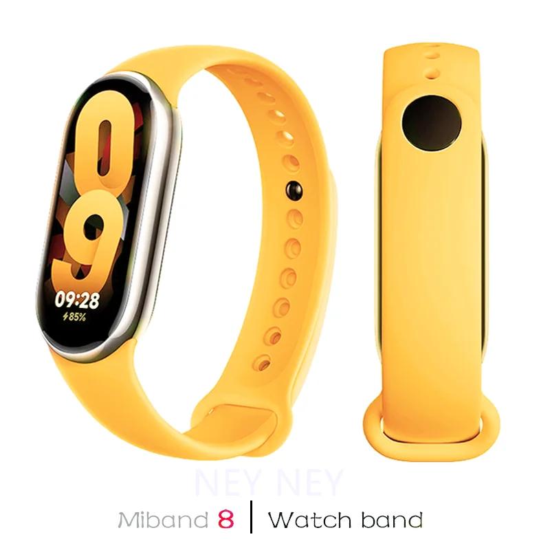 Спортивный ремешок для Xiaomi Mi band 8-9 NFC, сменный ремешок miband8, силиконовый браслет, умный браслет 8, водонепроницаемые ремешки для часов, аксессуары
