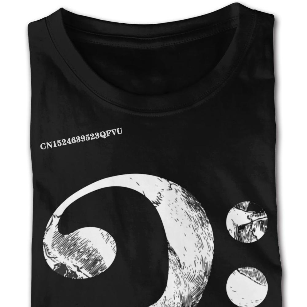 Басовый ключ череп ноты хлопок плюс размер для мужчин цветной индивидуальный большой размер аниме футболка мужские футболки английский стиль