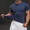 Casual High Street Quick-drying Short-sleeved T-shirts Fashionable Sports Slim Elastic Fitness Outdoor T-shirts