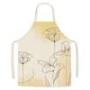Льняной фартук с цветочным принтом, домашний интерьер, фартук с героями мультфильмов для детей и взрослых, женские фартуки, аксессуары для выпечки, кухонный фартук