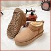 6109-1 Genuine Leather Wool Sheep Winter Thick Warm Boots 4cm Thick Bottom Multi Functional Low Cut Snow Boots