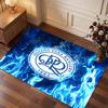 Queens Park Rangers Football Print Crystal Velvet Rug, Comfortable Water Absorbent Non Slip Indoor Floor Carpet