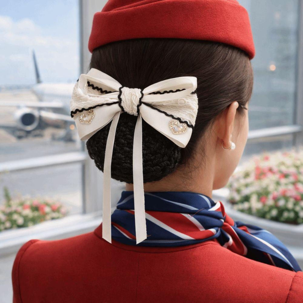 Elegant Bun Snood Hair Clip Loose Mesh Nurses Spring Clip Gift Net Bun Hair Cover Professional Use