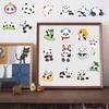 50PCS Kawaii Cartoon Panda Stickers Cute Cartoon Waterproof Fridge Conditioner Laptop Stationery Phone Journal Car Sticker