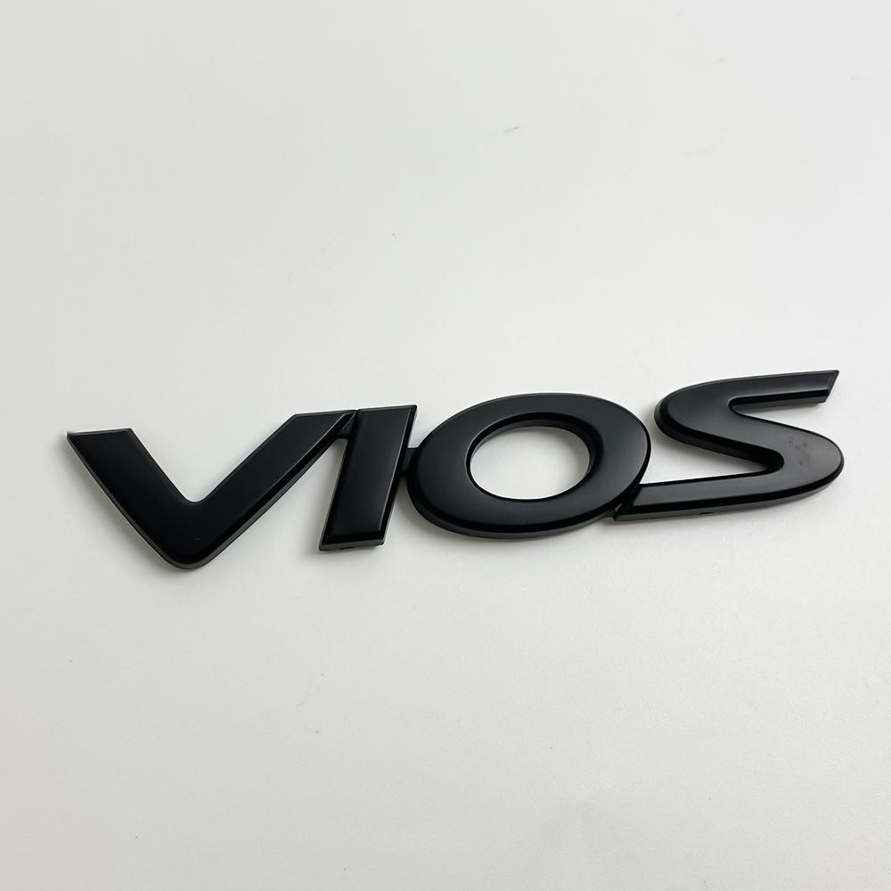 3D Chrome Toyota Vios Letter Emblem Badge Sticker for Toyota Vios XP150 XP40 XP90 Rear Trunk Decor Replacement