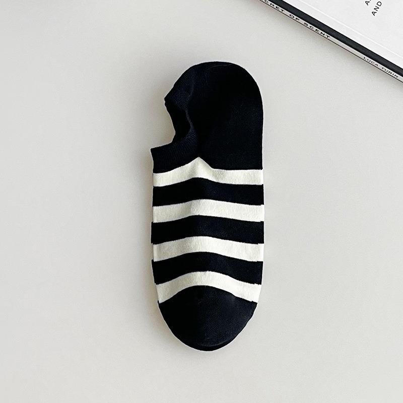 Мужские тонкие носки на весну и лето, новые, в полоску, спортивные, для отдыха, дышащие, низкие